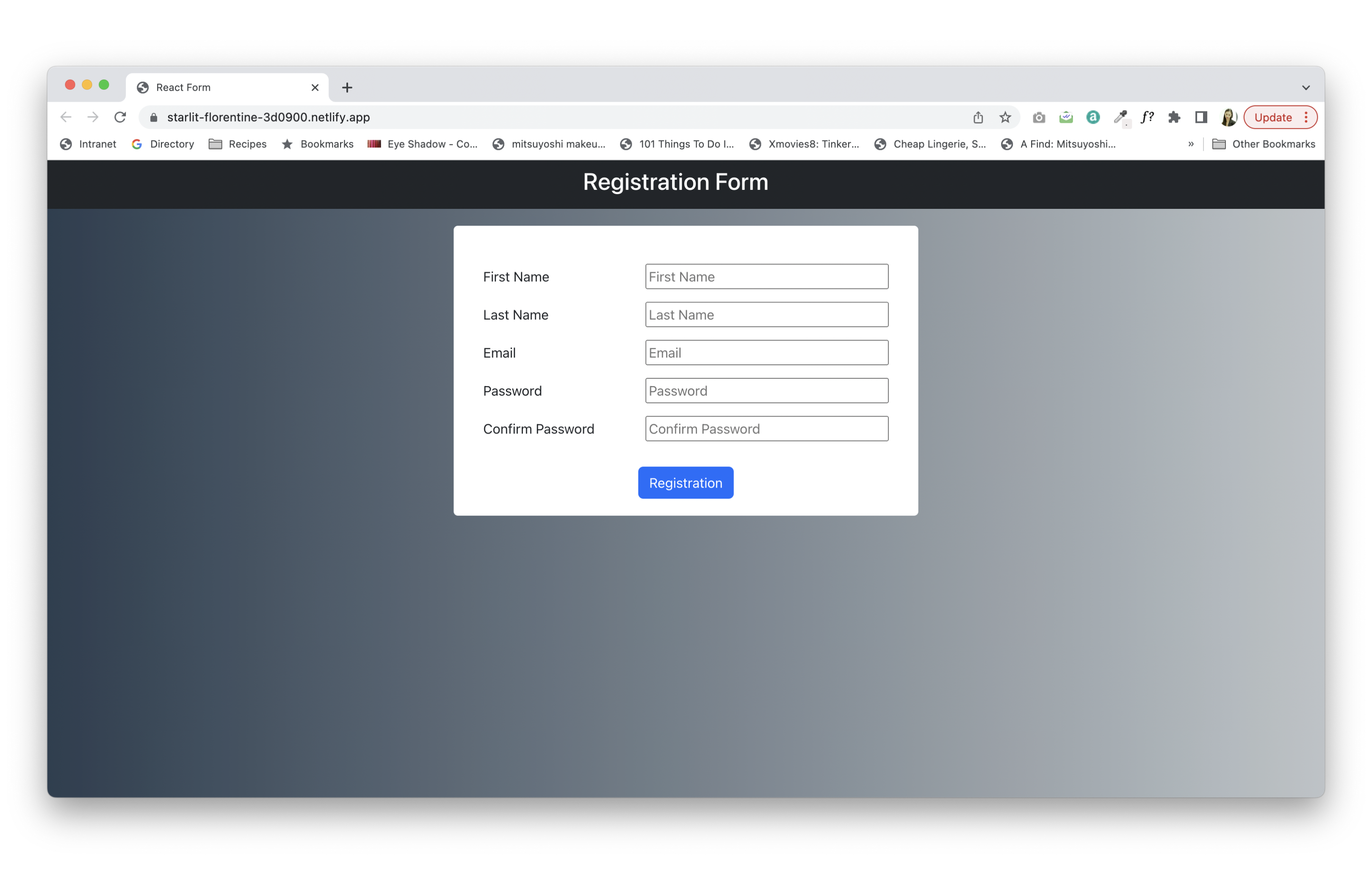 Registration Form